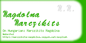 magdolna marczikits business card